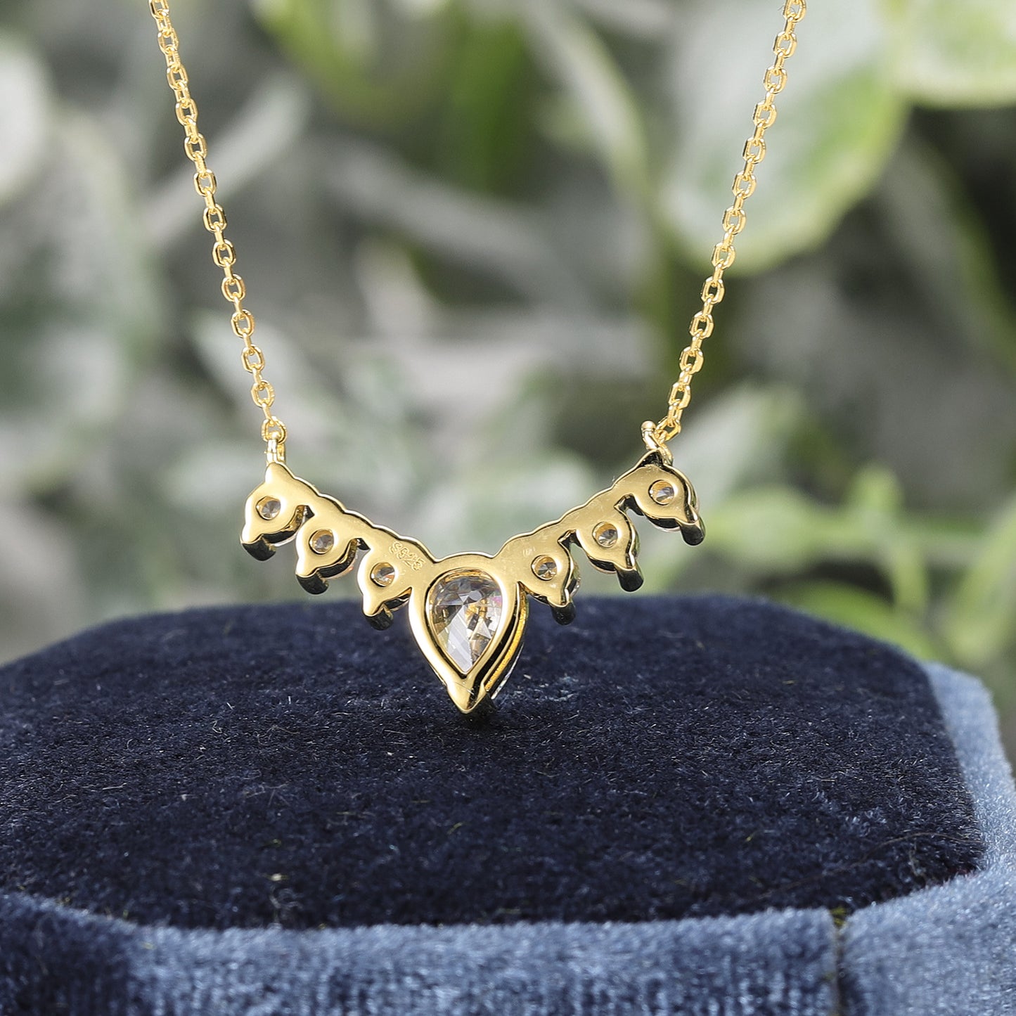 Moissanite Pendant Korean Style ins Elegant Collarbone Chain Full Body10/14/18k White Gold Rose Gold Yellow Gold Necklace