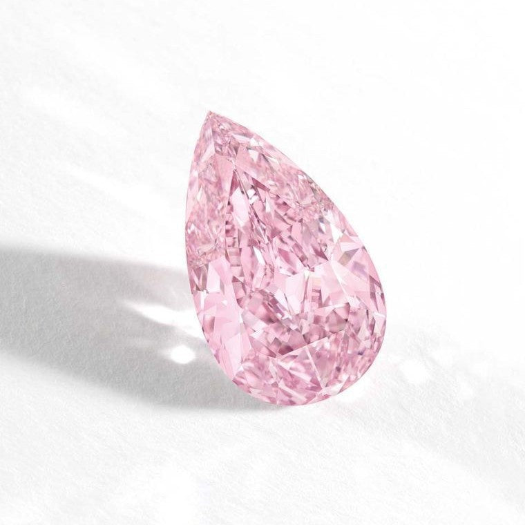Cherry Blossom Pink Cultivated Diamond IGI Water Drop1/2/3/5ct Pear Shape18K Lab-Grown Loose Gemstone Colorful
