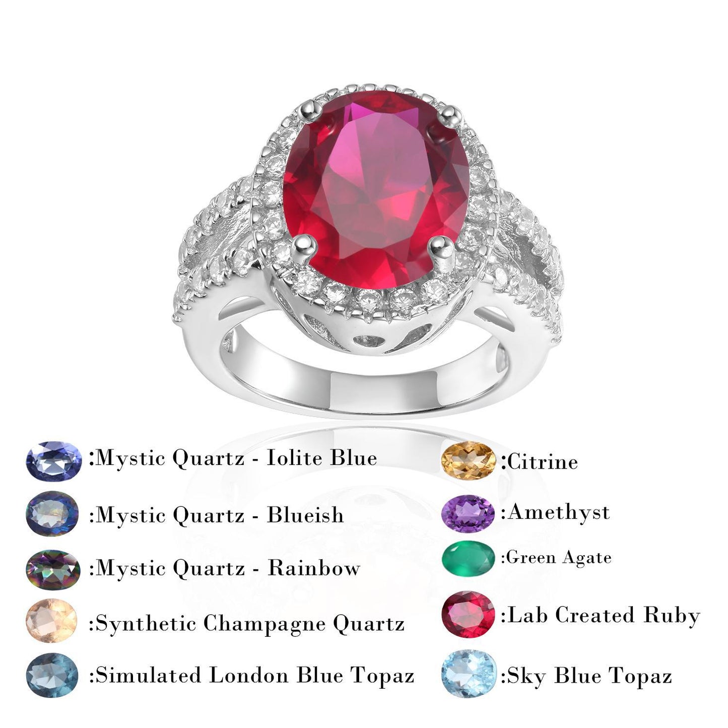Luxurious Design Sense Colorful Crystal Cultivated Ruby Ring Vintage s925Sterling Silver Inlaid Gemstone Ring for Women