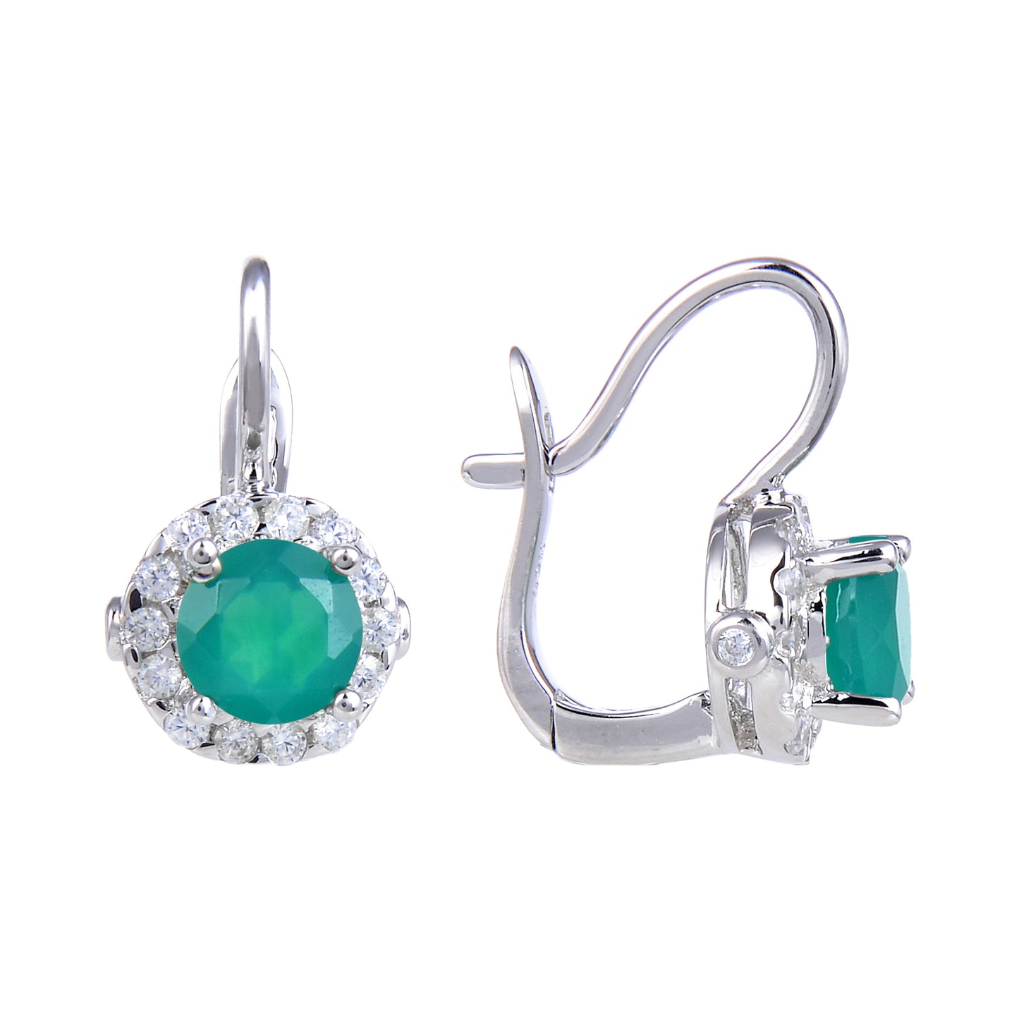 Factory Direct Supply Natural Stone Earrings Vintage s925Sterling Silver Inlaid Sapphire Topaz Earrings