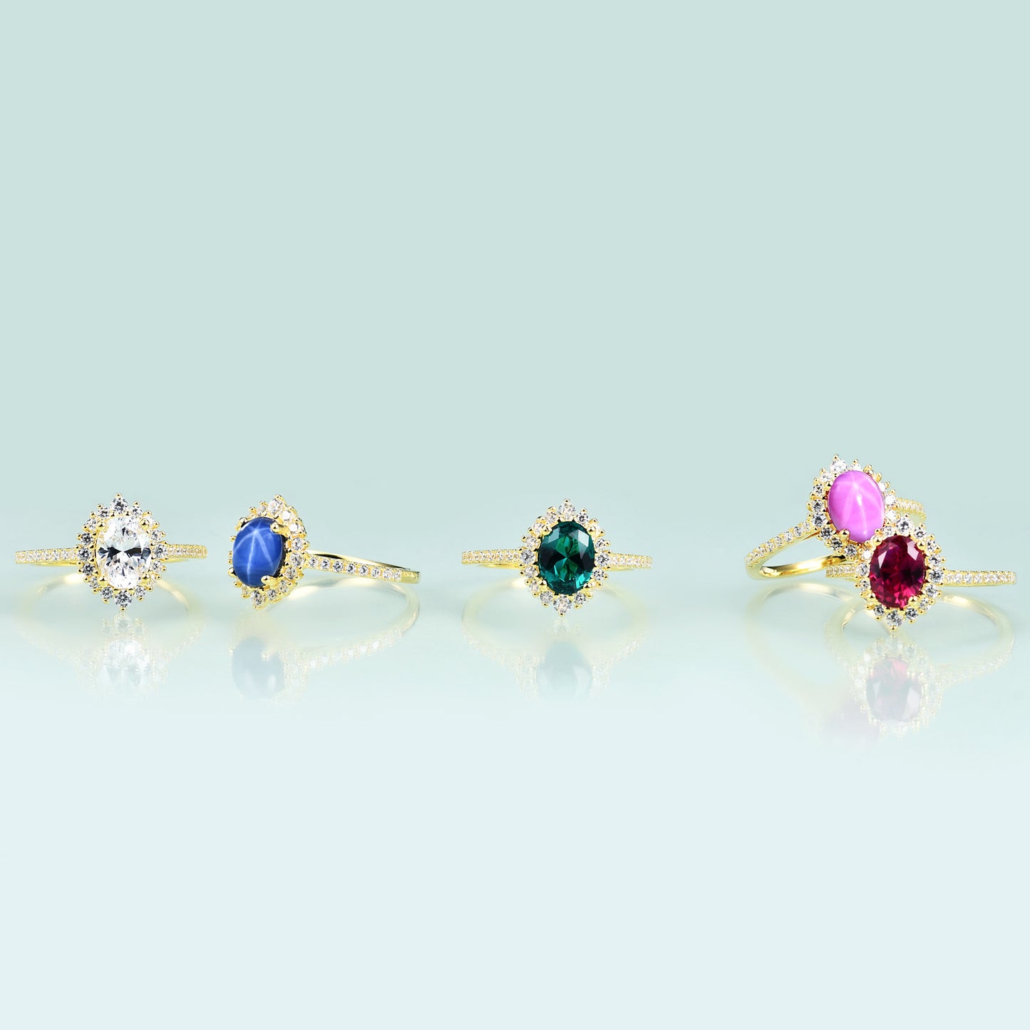 High-Grade Light Luxury S925Sterling Silver Inlaid5A Zircon Ring Fashionable and Exquisite Colorful Gemstone Ring