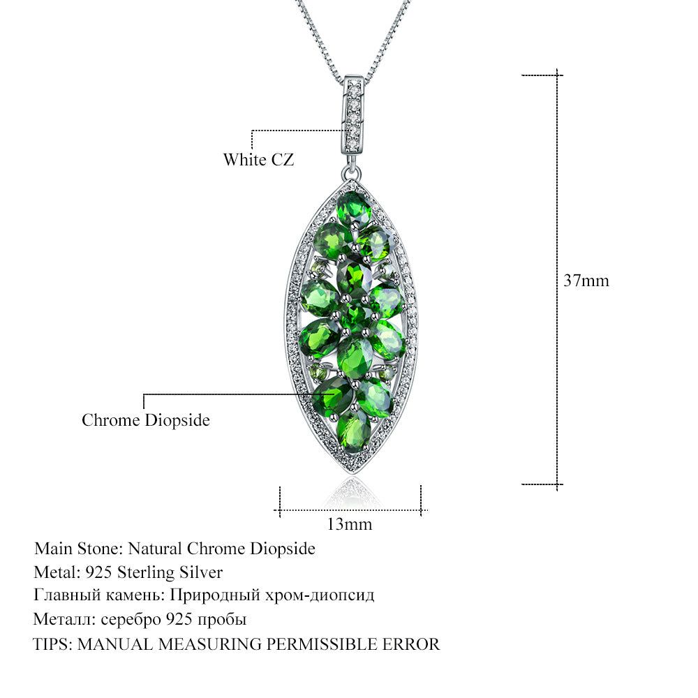 Luxurious High-End Natural Amethyst Pendant Fashionable Design s925Sterling Silver Gemstone Necklace Pendant