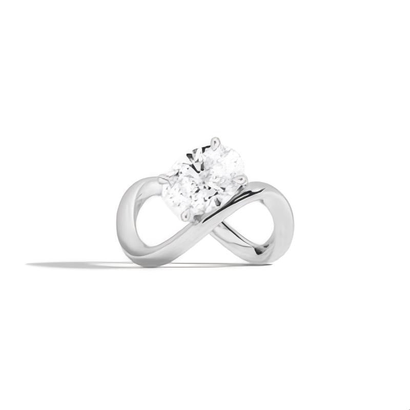 Endless Popular Wedding Rings s925Sterling Silver Ring Round Irregular Shape2Carat D Colorful Moissanite Ring
