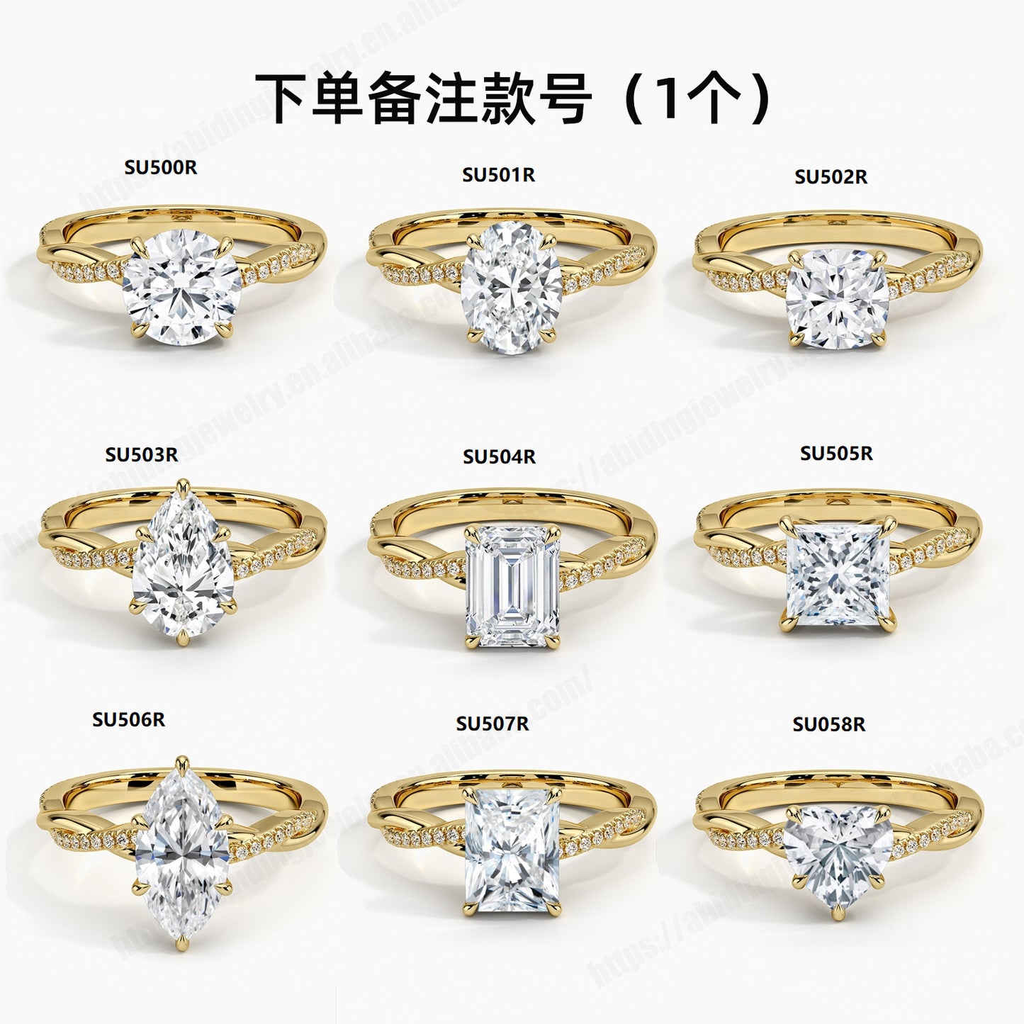Advanced Sense14k Gold Ring with Moissanite1Carat Wedding Ring9/10/18k Genuine Gold Ring