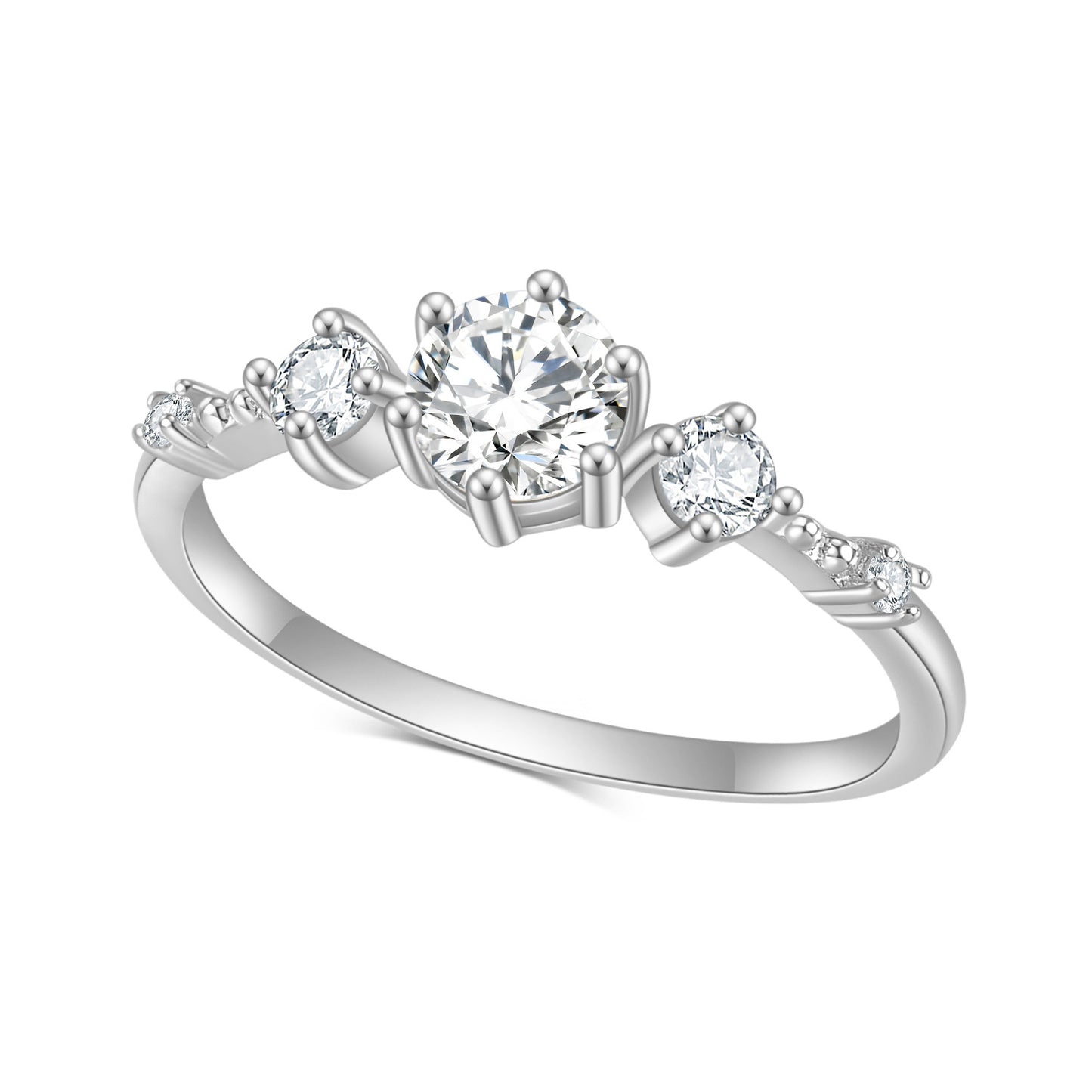 Advanced Sense ins Wind0.5ct Moissanite ring10/14/18k White Gold Rose Gold Yellow Gold Ring