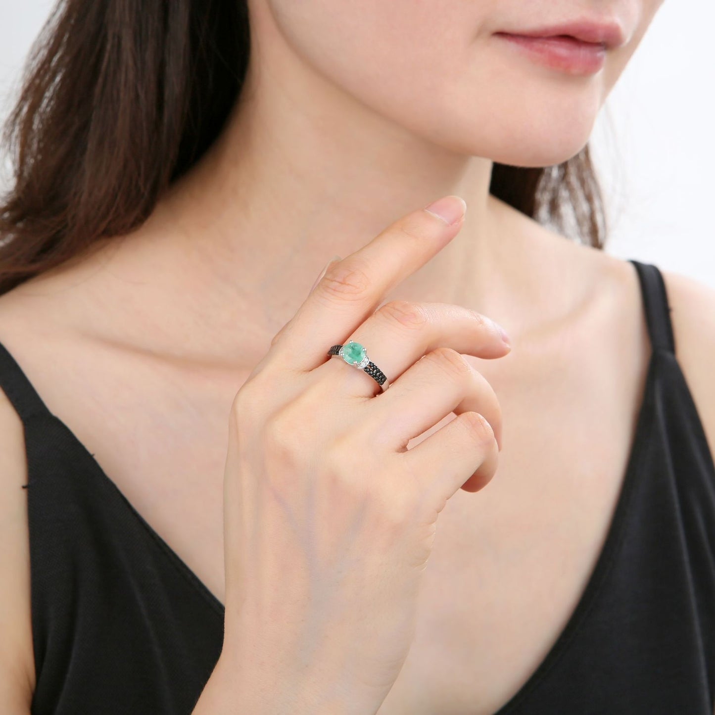 Popular Natural Crystal Ring s925Sterling Silver Sapphire Ring Colorful Gemstone Ring Niche