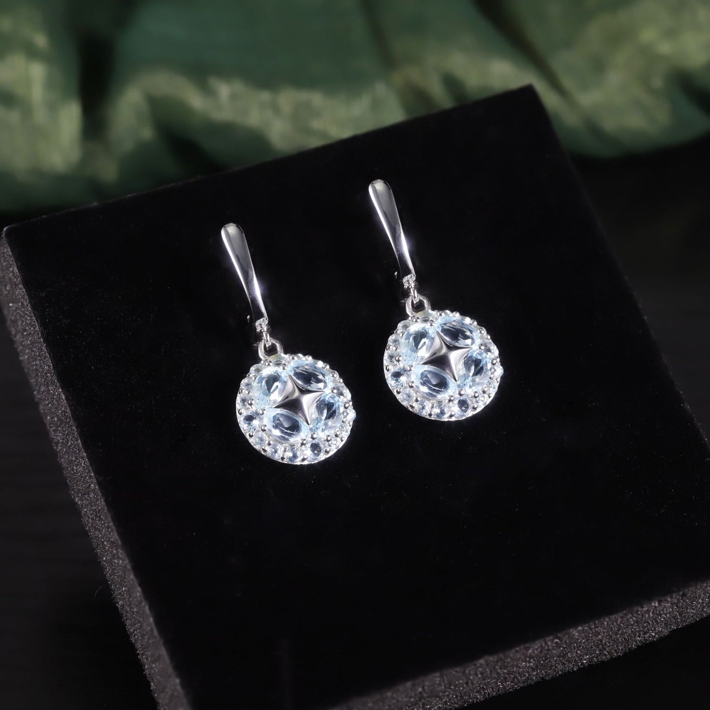 Natural Style Leaf Branch Earrings S925Sterling Silver Inlaid Natural Garnet Niche Design Earrings New Style