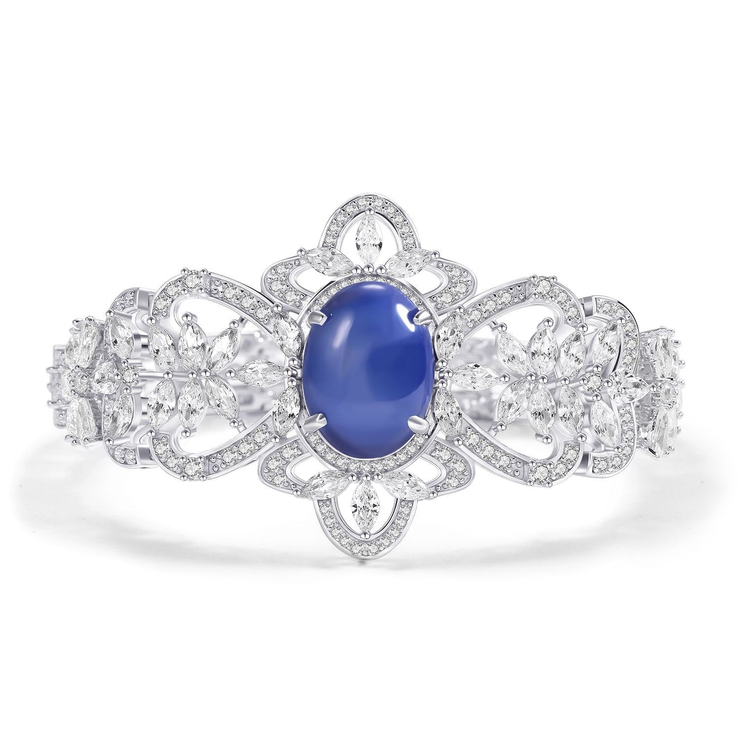 Natural Topaz Bracelet with Starlight Red and Blue Gemstones s925Sterling Silver Crystal Bracelet Luxury