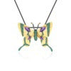 Designer Brooch Pendant Dual-use Butterfly Design High-end Feel s925Silver Inlaid Natural Amethyst Necklace Pendant