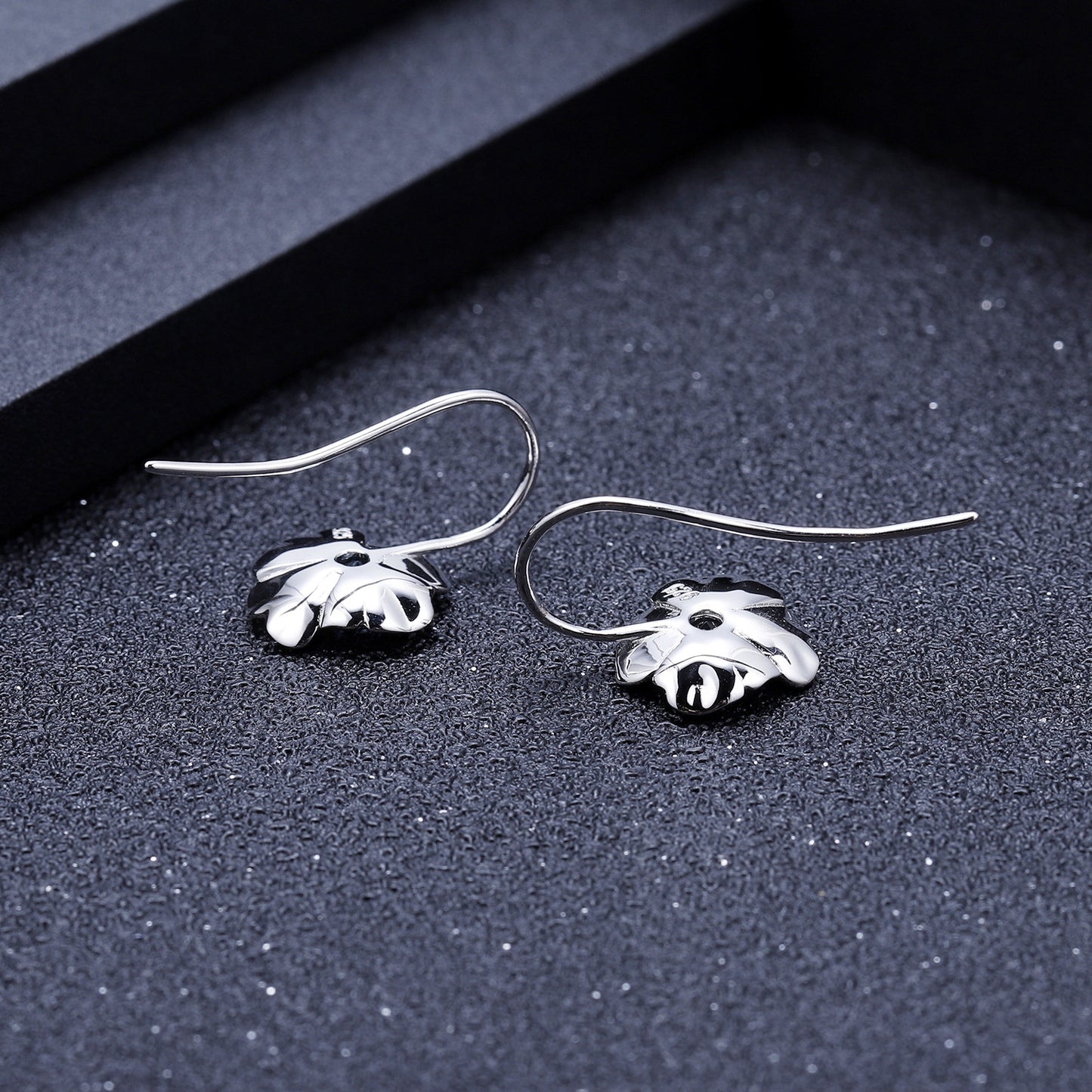 Designer High-End Gemstone Earrings Natural Style Floral Design925Silver Natural Topaz Stud Earrings