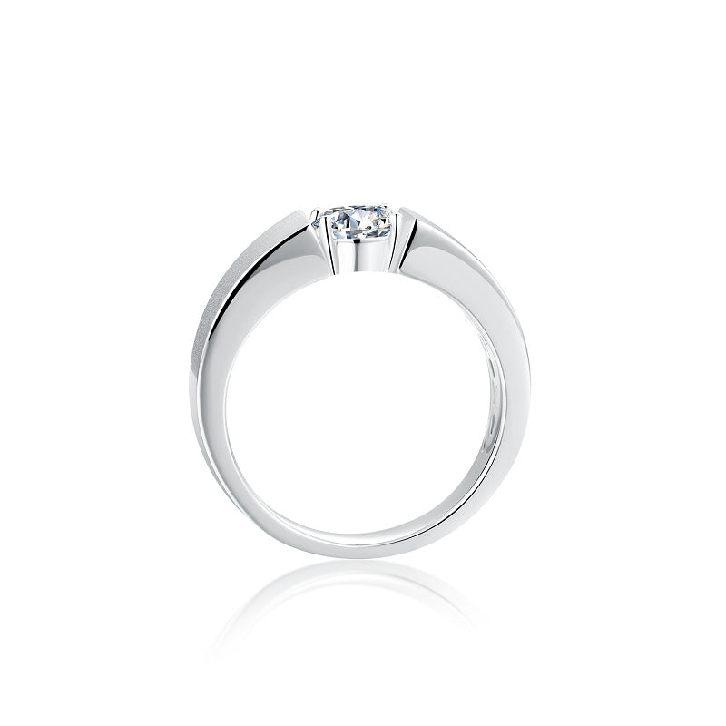 Affordable luxury fashion GRA Certificate Moissanite Men's Ring Personality s925Silver Inlay1Carat Moissanite Ring