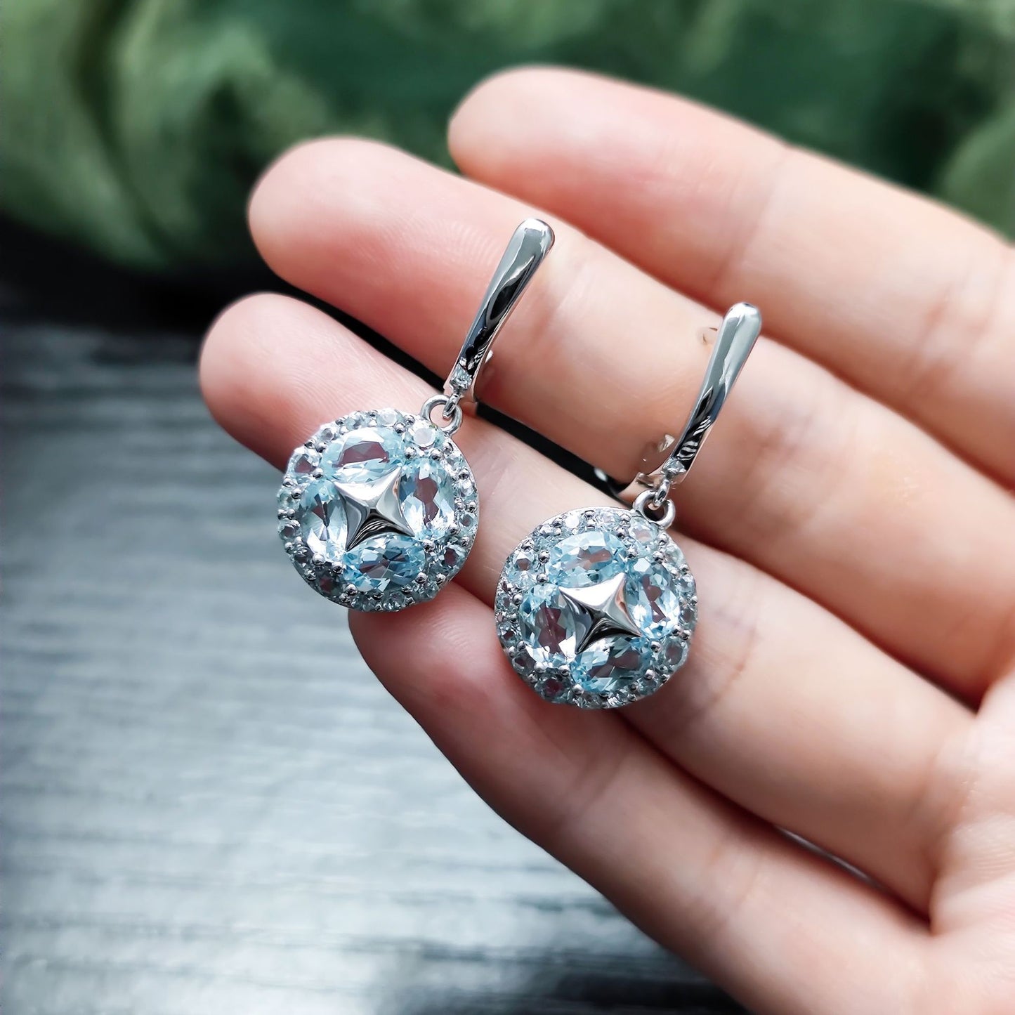Natural Style Leaf Branch Earrings S925Sterling Silver Inlaid Natural Garnet Niche Design Earrings New Style