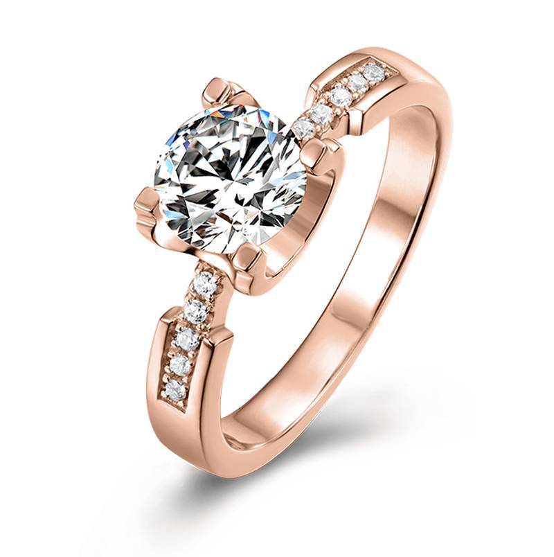 Affordable luxury fashion s925Sterling Silver Inlaid Moissanite Ring Bull Head White Gold Yellow Gold Ring0.5Carat Wedding Ring