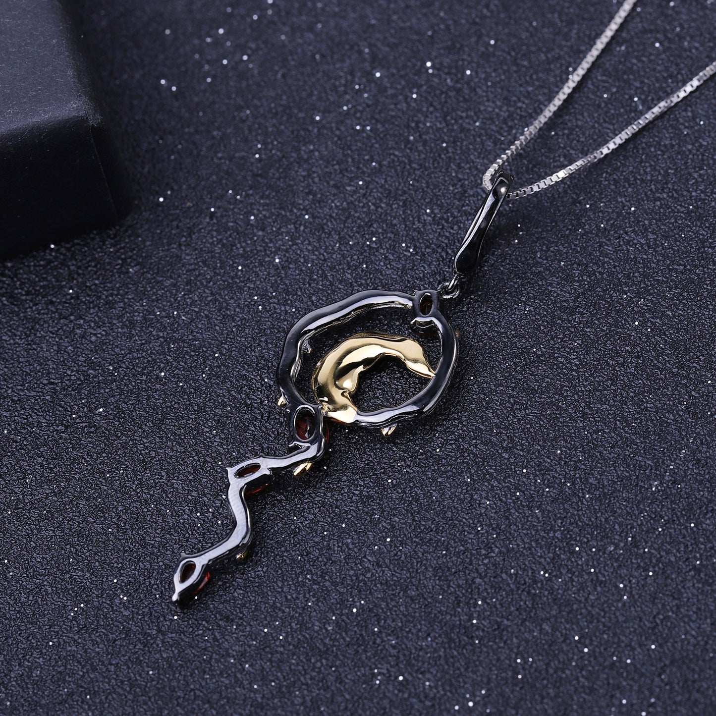 Secret Garden High-End Pendant Natural Style Designer Edition s925Sterling Silver Natural Gemstone Necklace Pendant