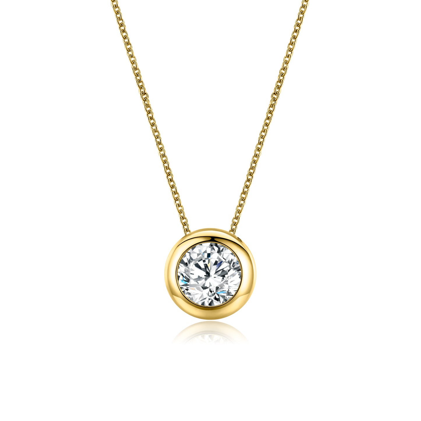 Bubble Necklace Elegant Clavicle Chain Moissanite Pendant9/10/14/18k White Gold Rose Gold Yellow Gold Necklace