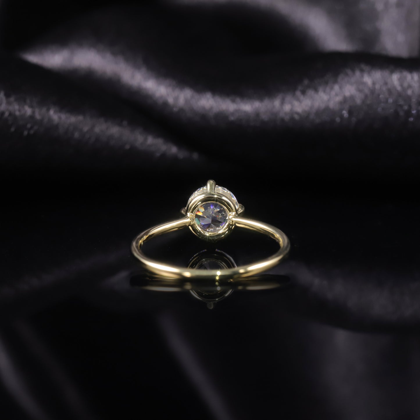 Advanced Sense1Carat Cultivated Diamond Four-Prong Wedding Ring Full Body9/10/14/18k Gold Rose Gold Yellow Gold Ring