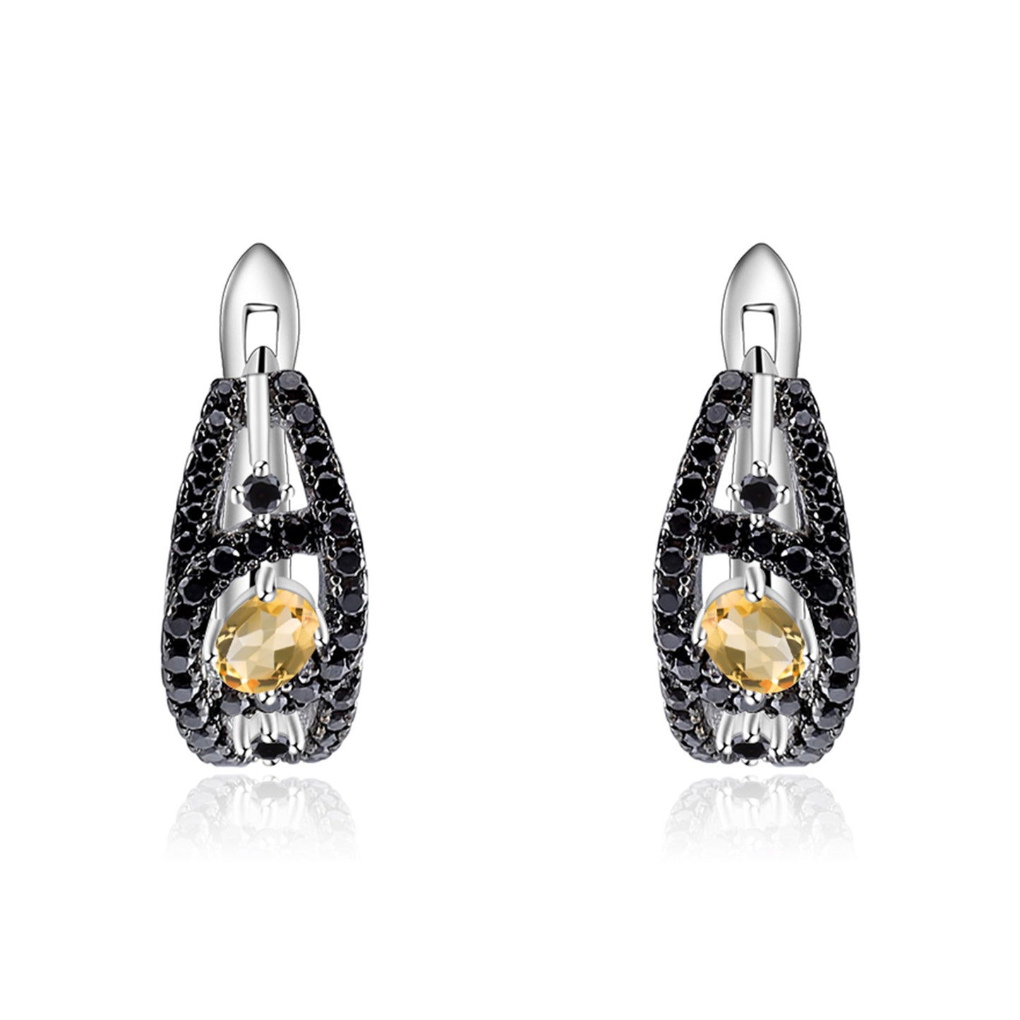Luxurious and High-end Natural Amethyst Earrings from the Prosperous Series925Silver Inlaid Gemstone Stud Earrings