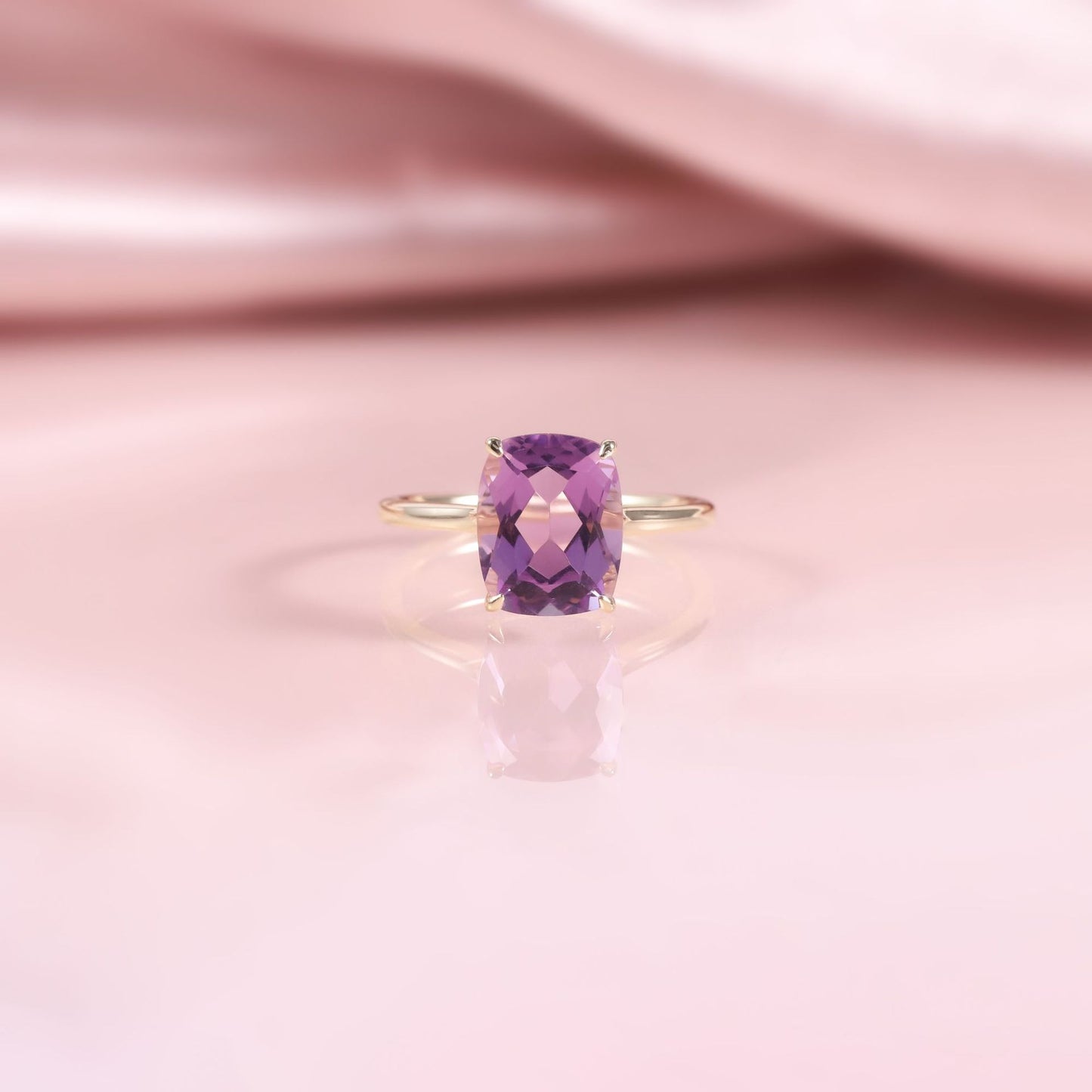 Large Gemstone Ring3Carat s925Sterling Silver Inlaid Natural Crystal Topaz Square Ring