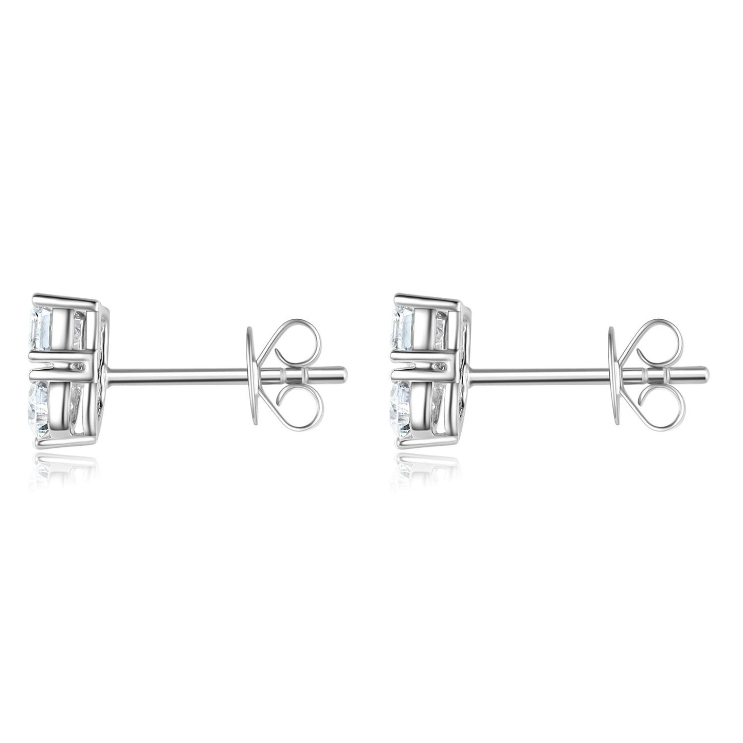 High-end Jewelry18k Gold Stud Earrings Inlaid with Cultivated Diamonds Trendy Y@M You and Me Gold Diamond Earrings for Women