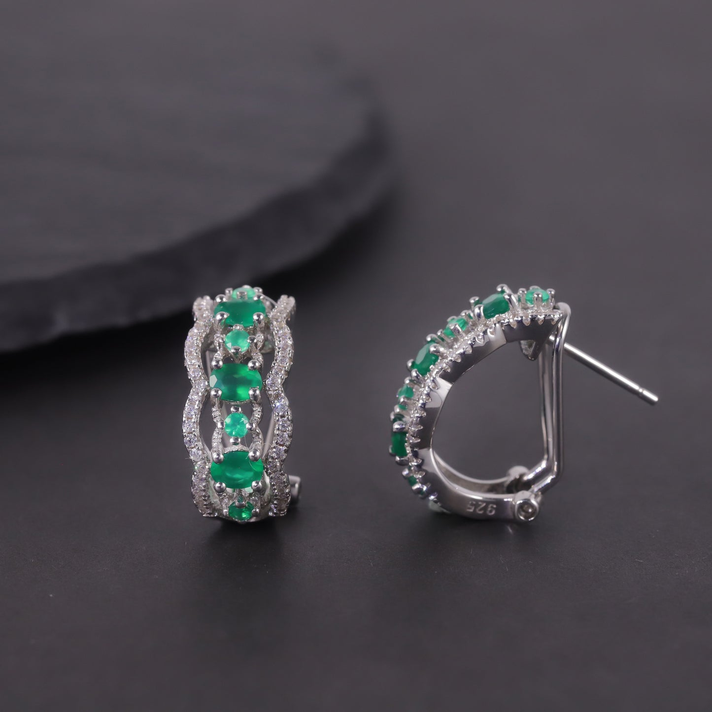 Elegant Natural Topaz Earrings New Cluster Opal Colorful Gemstone Earrings s925Sterling Silver with a High-End Feel