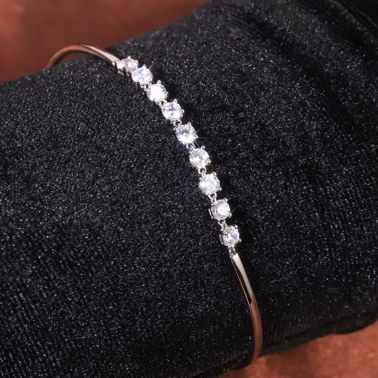 Light luxury temperament chic Single Row Diamond Bracelet9/10/14/18k Gold CVD/HPHT Lab-grown Diamond Bracelet