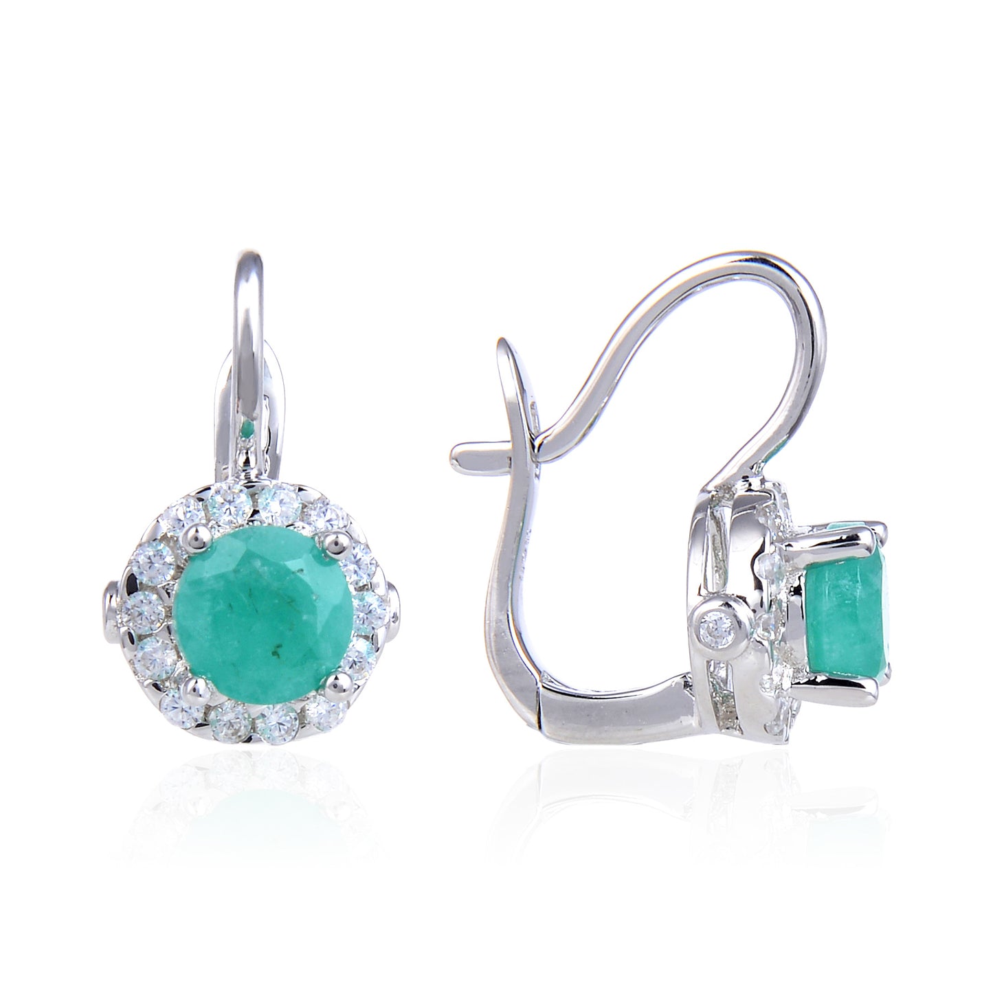 Factory Direct Supply Natural Stone Earrings Vintage s925Sterling Silver Inlaid Sapphire Topaz Earrings