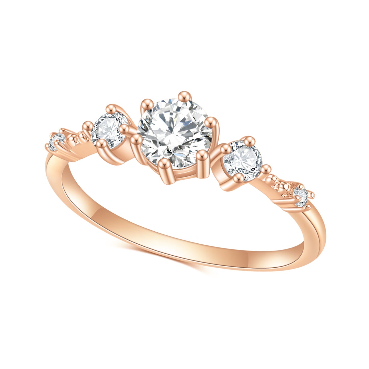 Advanced Sense ins Wind0.5ct Moissanite ring10/14/18k White Gold Rose Gold Yellow Gold Ring