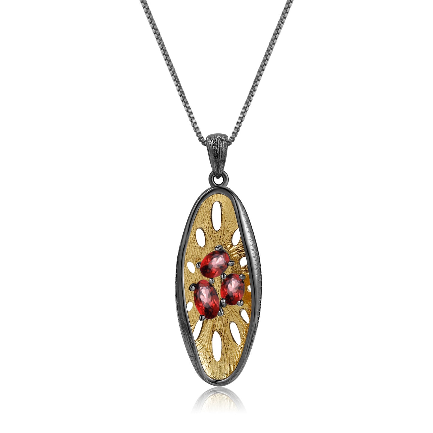 Italian Craft Designer Gemstone Pendant Vintage High-end Feel925Silver Natural Amethyst Necklace Pendant