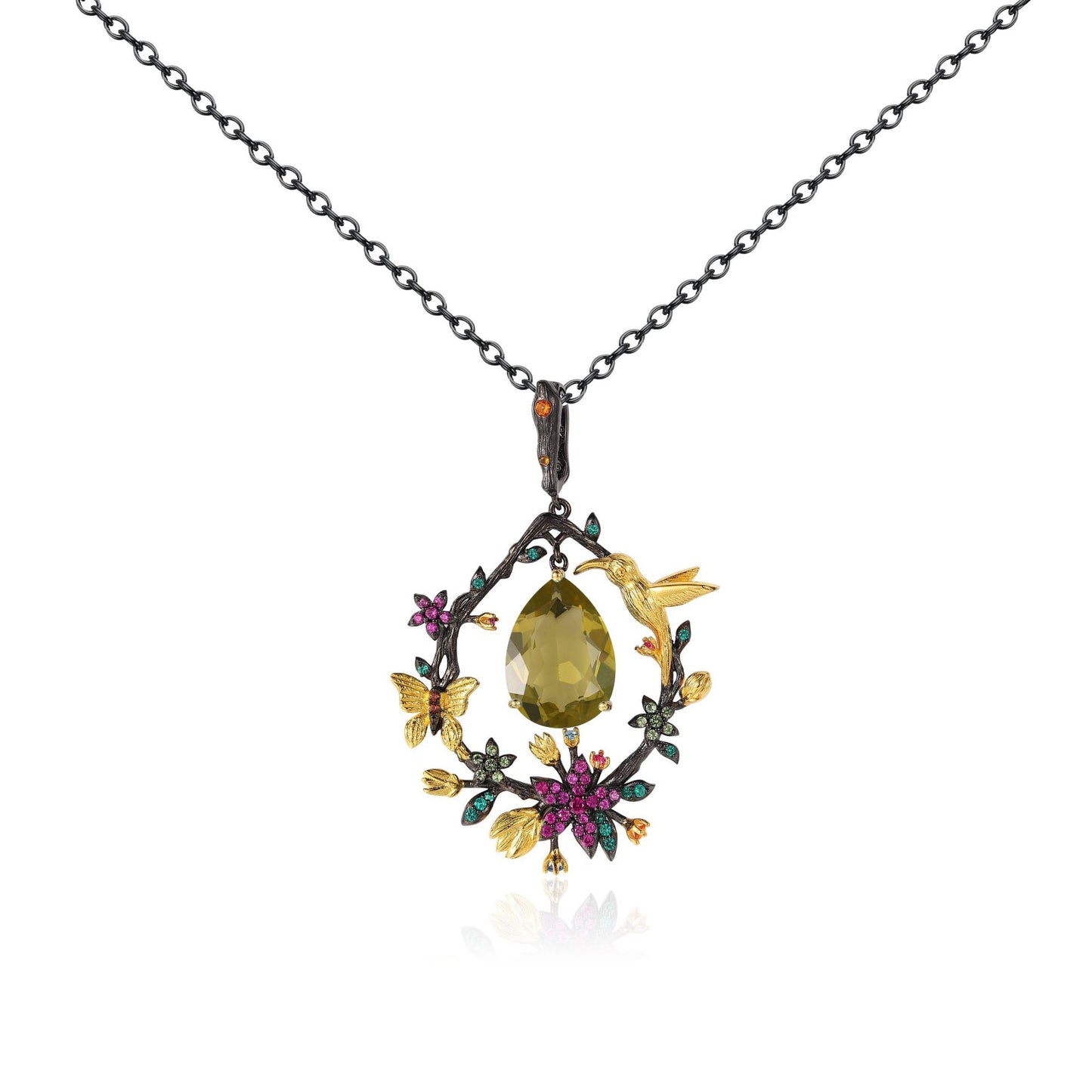 Springtime Joy Pendant925Silver Natural Gemstone Necklace with a Fresh and Natural Design for Women ins Wind