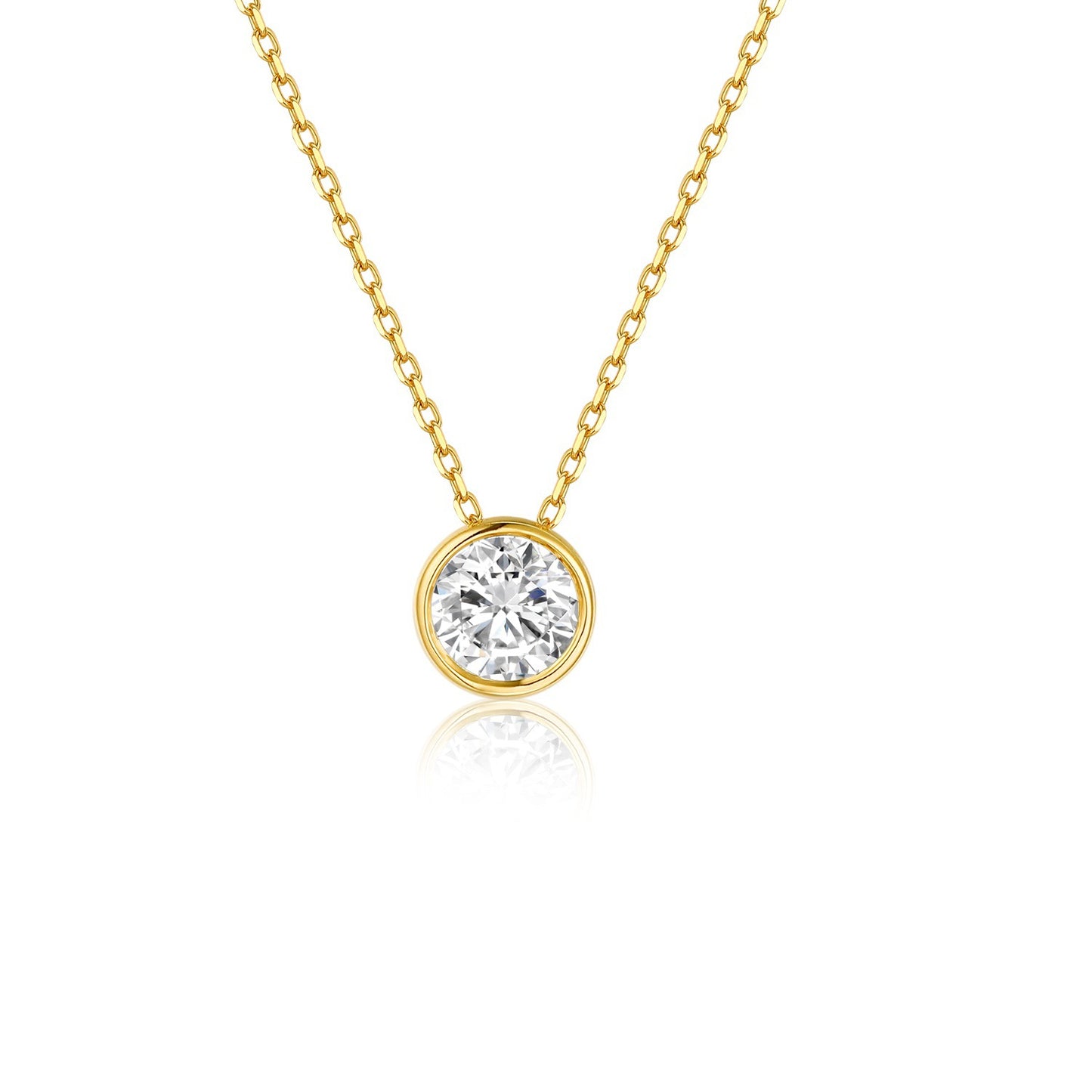 All-Matching14k Gold Bubble Necklace with Cultivated Diamonds0.5Carat k Gold Platinum Genuine Diamond Clavicle Chain Temperament