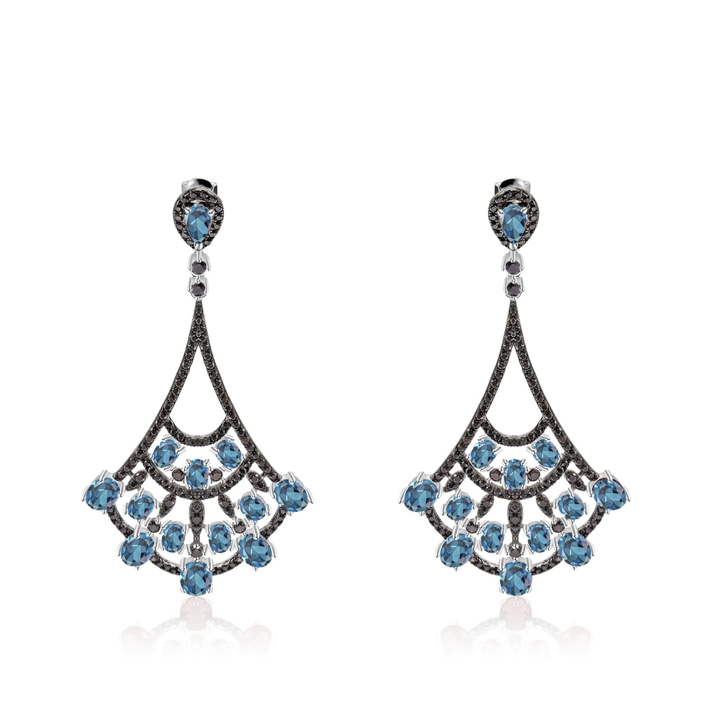 Luxurious and High-End Natural Amethyst Earrings with a Sense of Design Prosperous Series925Silver Inlaid Gemstone Stud Earrings