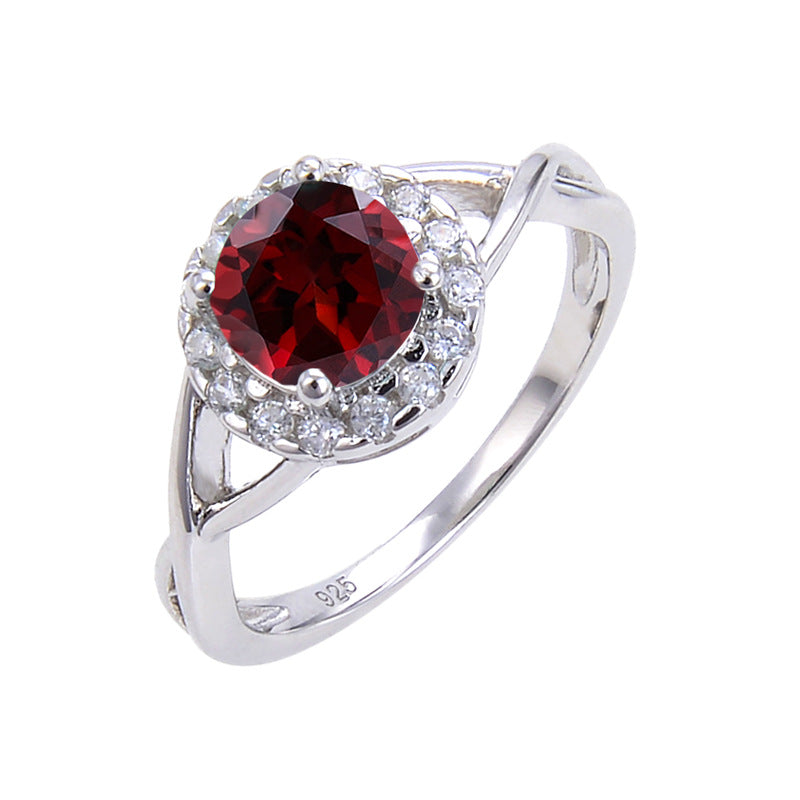 Vintage Natural Emerald Ring s925Sterling Silver Inlaid Sapphire Ring Colorful Gemstone Ring Summer