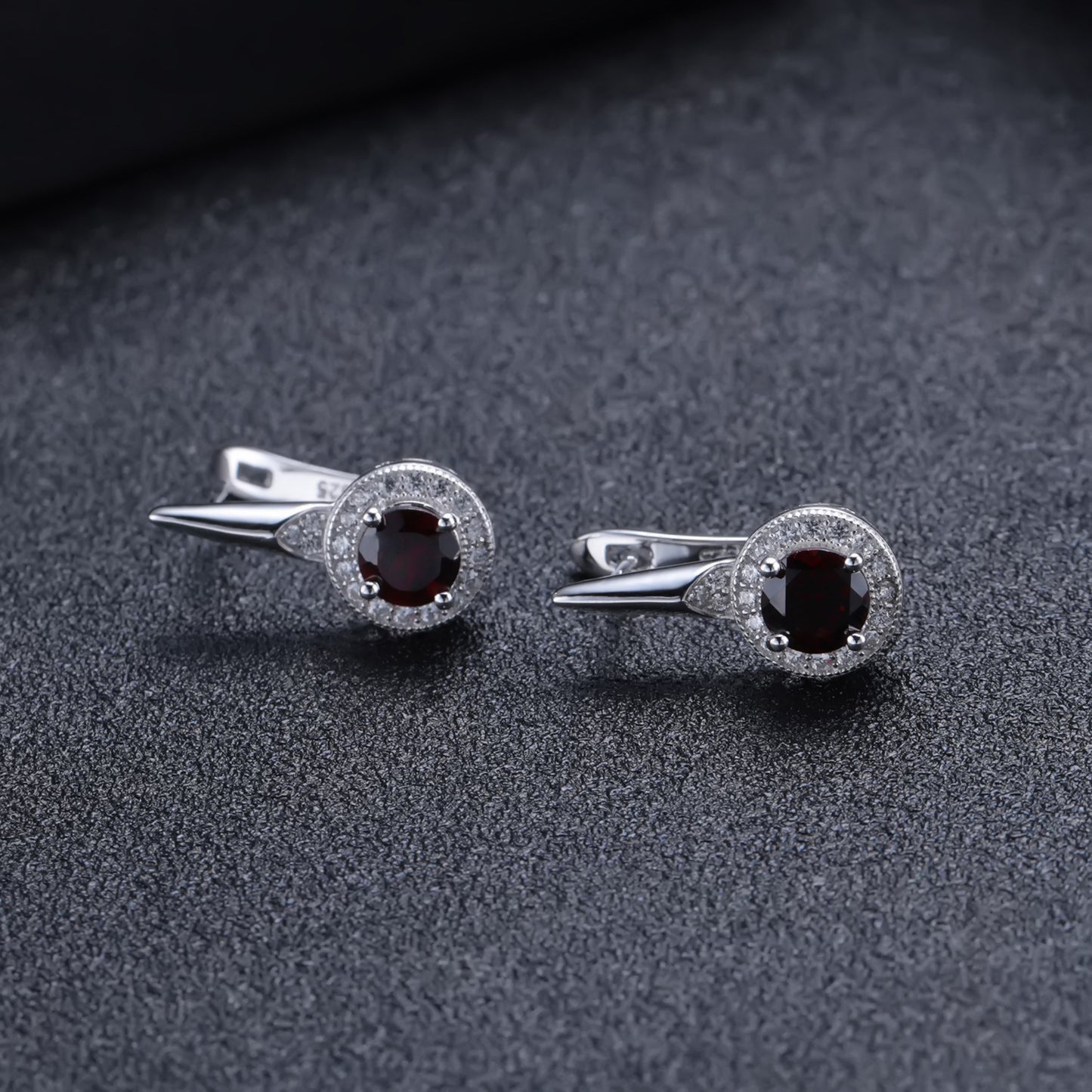 Jewelry Natural Stone Earrings Studs Drop Earrings Vintage Inlaid Garnet s925Silver Crystal Earrings Jewelry