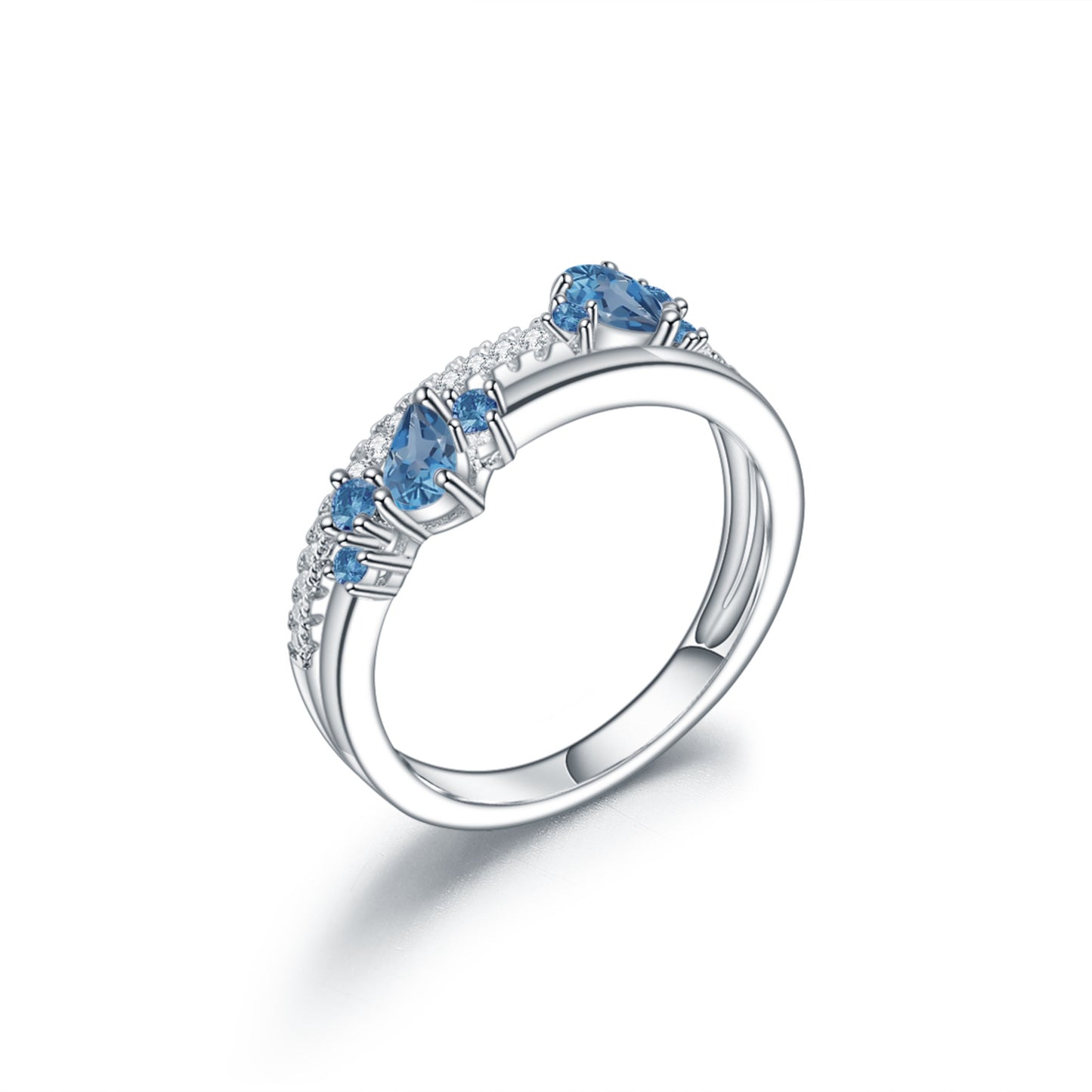 Design Sense Light Luxury High-end Natural Amethyst Ring Prosperous Series s925Silver Inlaid Gemstone Ring