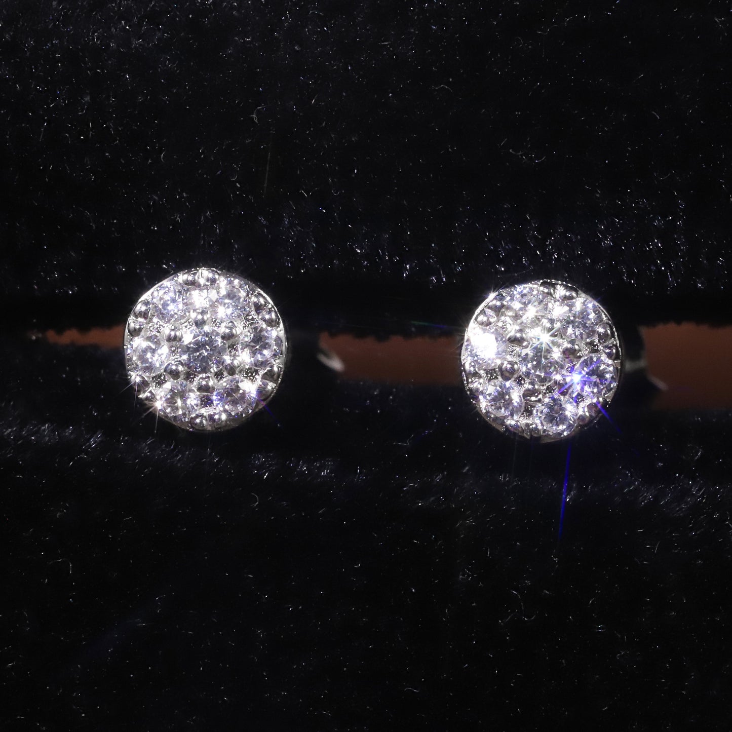 Sunflower Exquisite Cluster Inlaid with Crushed Diamonds9/10/14/18k Gold Earrings Multiple Wearing Styles Stacked Cultivated Diamond Stud Earrings