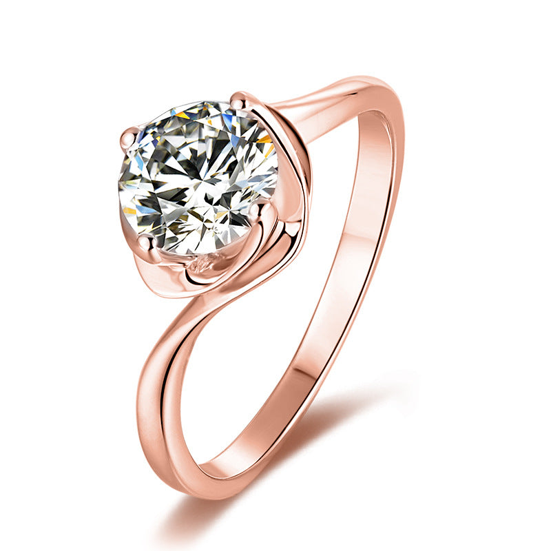 1Carat Moissanite Wedding Ring Simple Fashion Minimalist Style Jewelry9/10/14/18k Gold Rose Gold Yellow Gold Ring