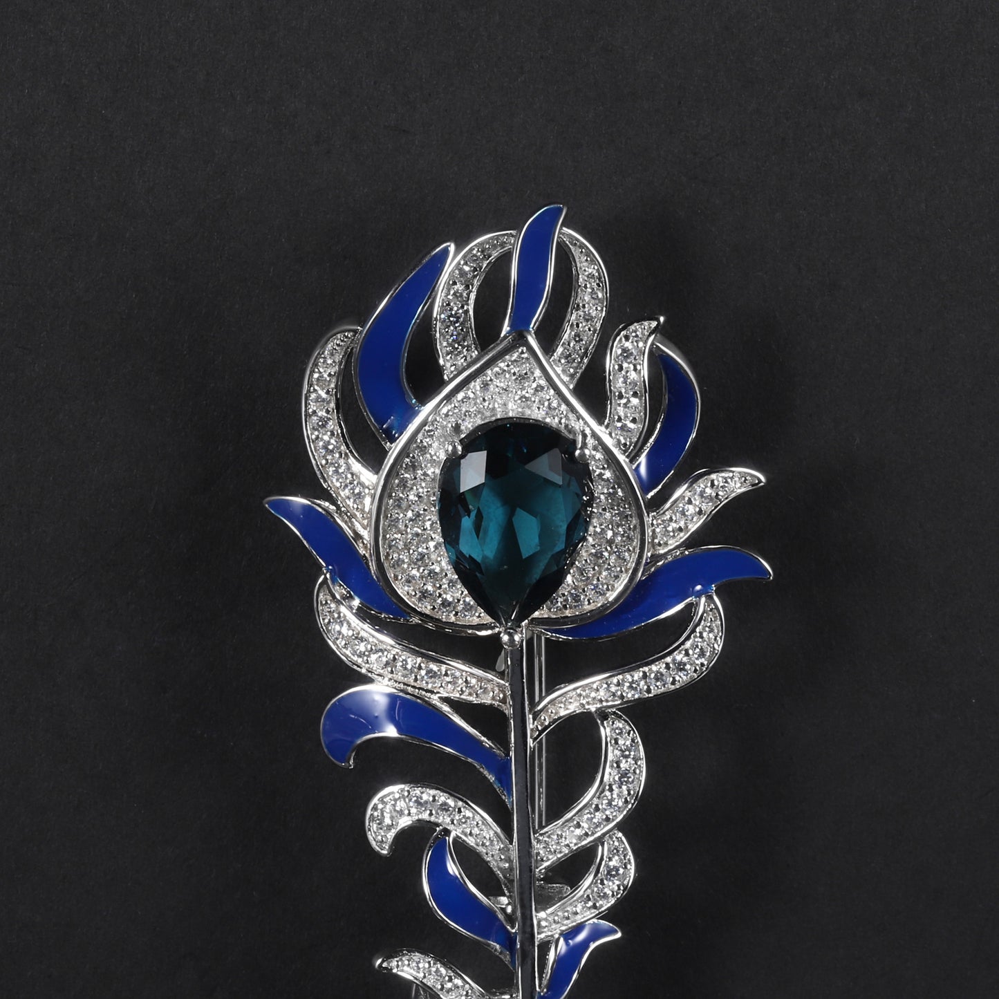 New Style Personality High-End Enamel Designer Brooch Vintage Luxury S925Sterling Silver Gemstone Shell Pearl Brooch