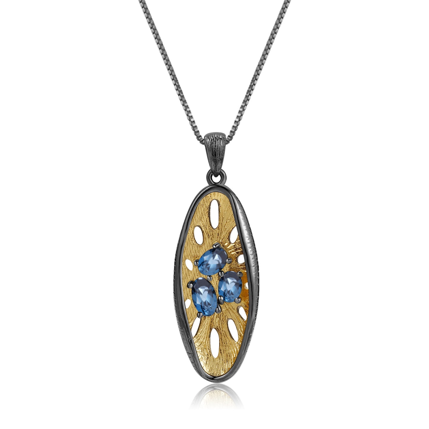 Italian Craft Designer Gemstone Pendant Vintage High-end Feel925Silver Natural Amethyst Necklace Pendant