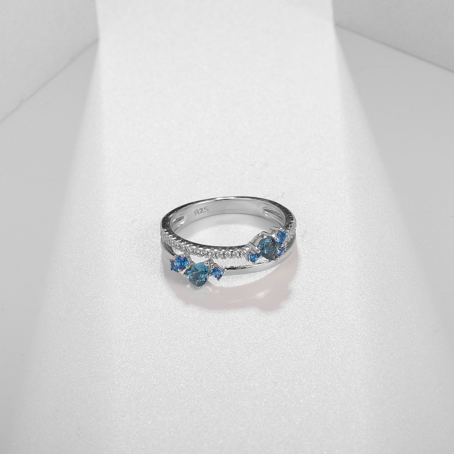 Design Sense Light Luxury High-end Natural Amethyst Ring Prosperous Series s925Silver Inlaid Gemstone Ring