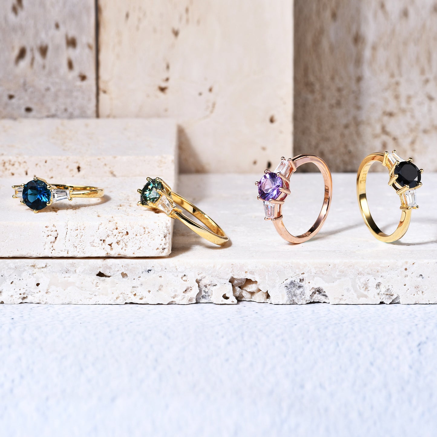 Green Moissanite Ring Set GRA Certificate s925Silver Gold Plated Ring with Pure Silver Inlay1Carat Gemstone Ring