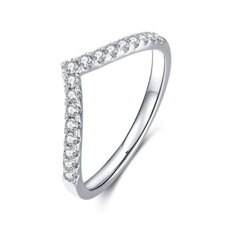 Rose Gold Yellow Gold Moissanite Stackable Rings Simple High-end Feel9/10/14/18k White Gold Ring