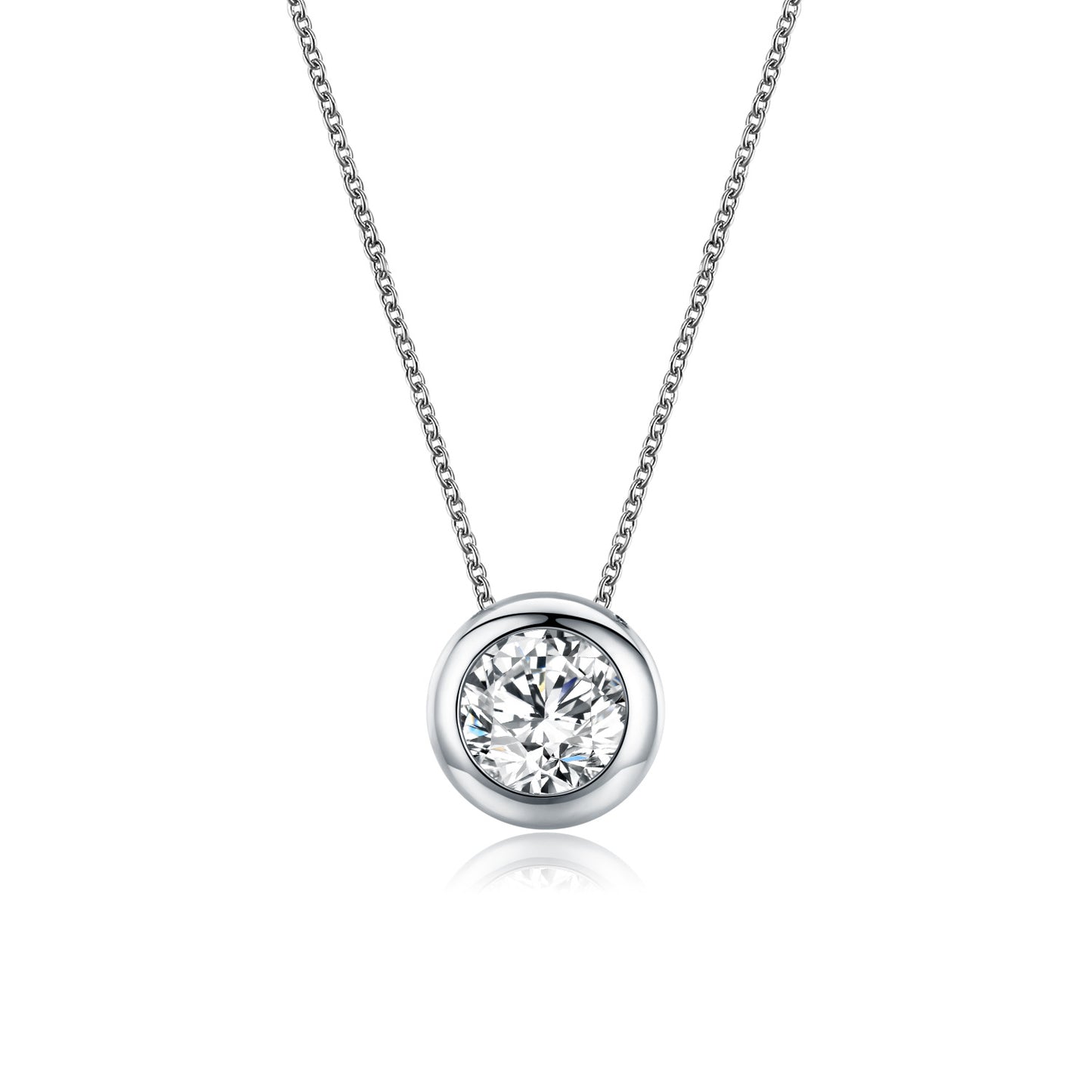 Bubble Necklace Elegant Clavicle Chain Moissanite Pendant9/10/14/18k White Gold Rose Gold Yellow Gold Necklace