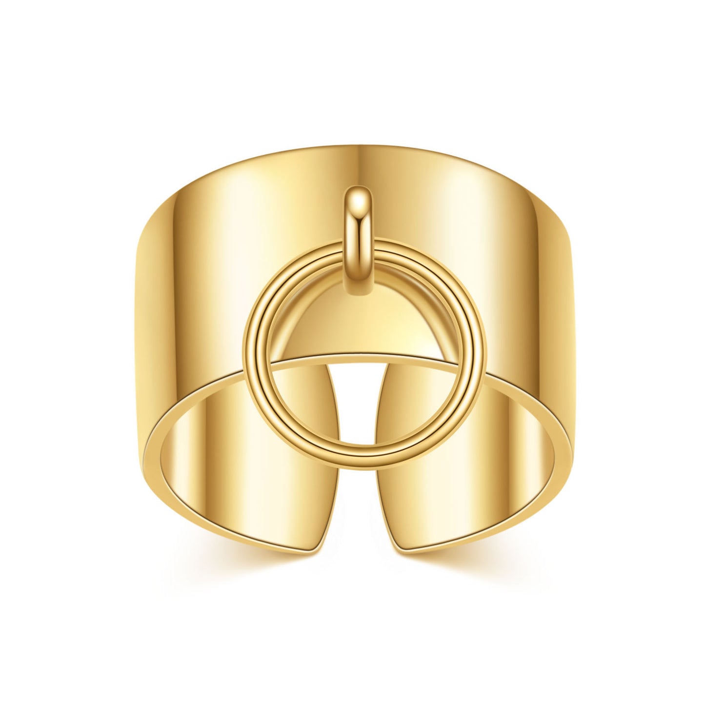Fashionista Rings and Earrings s925Sterling Silver Ring Gold Geometric Trendy Jewelry Set