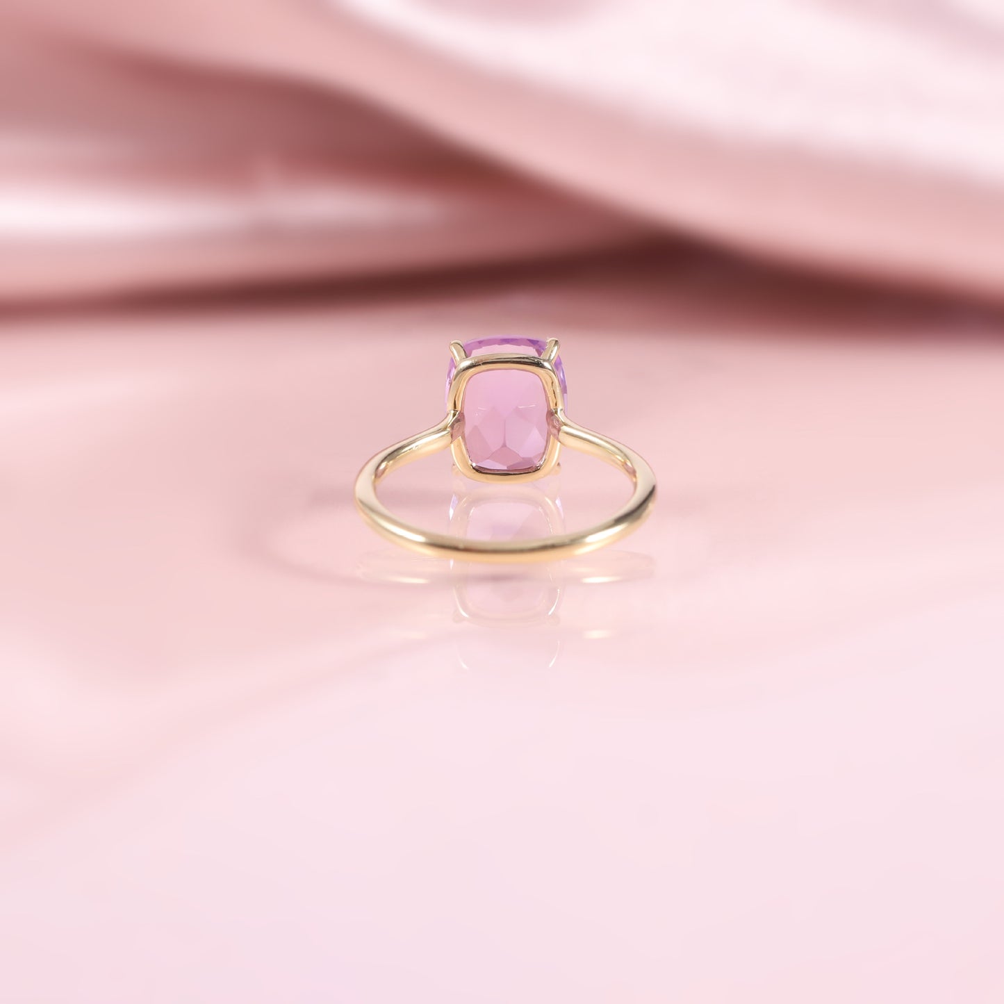 Large Gemstone Ring3Carat s925Sterling Silver Inlaid Natural Crystal Topaz Square Ring