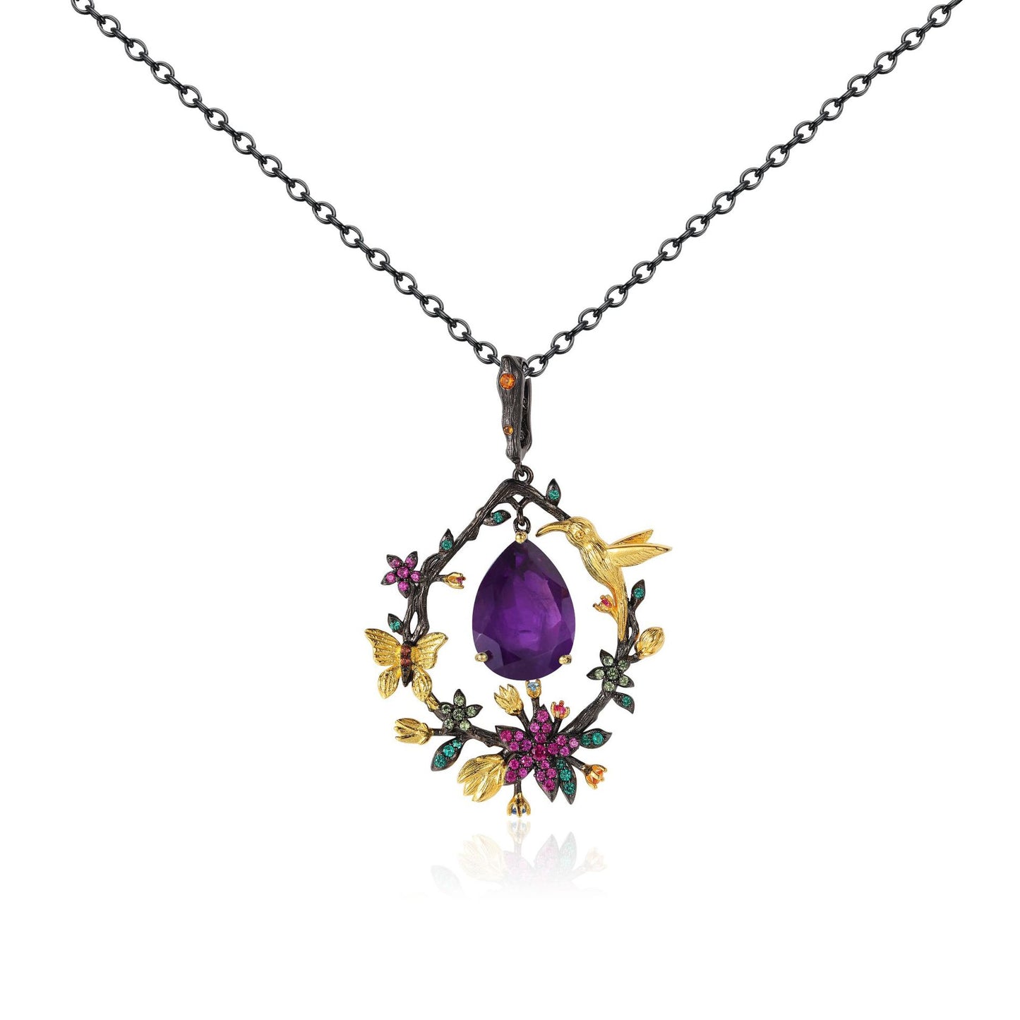 Springtime Joy Pendant925Silver Natural Gemstone Necklace with a Fresh and Natural Design for Women ins Wind