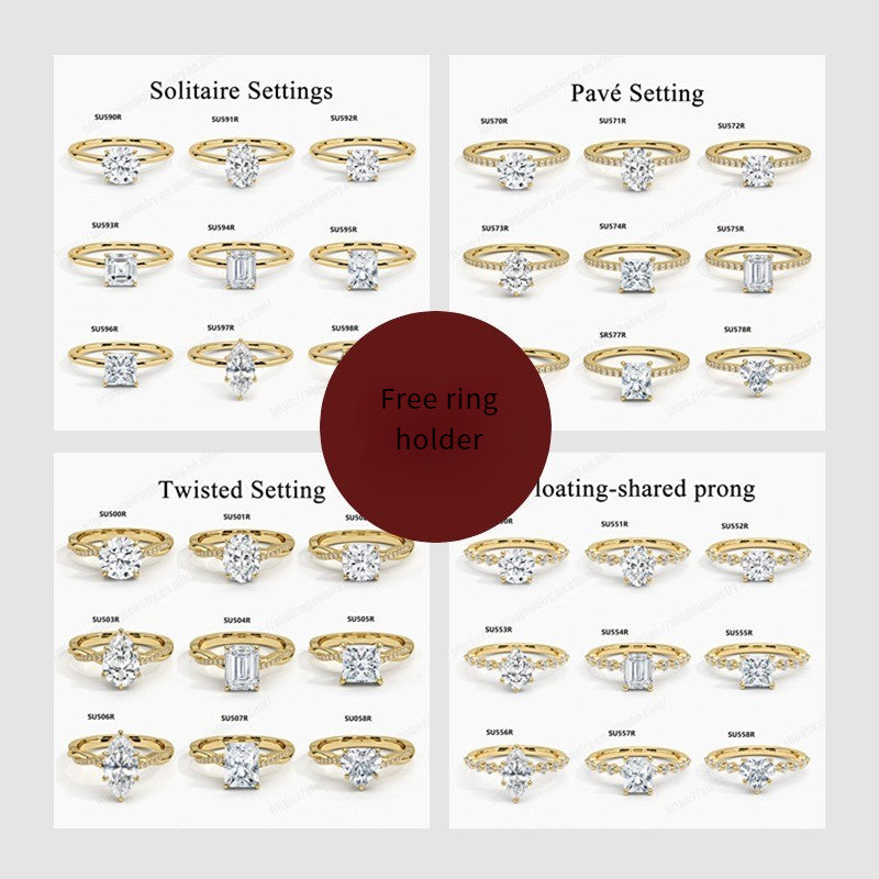 Lab-grown Diamond CVD/HPHT Loose Stone Wedding Ring Earrings Necklace Ring0.5/1Carat Cultivated Diamond
