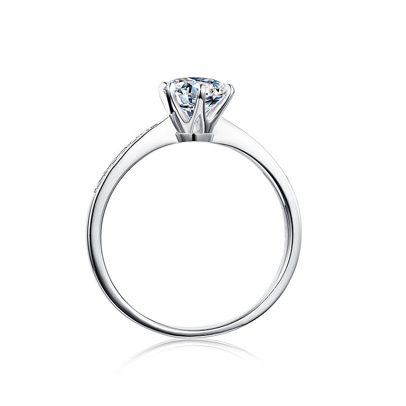 Fashion Moissanite Ring for Women s925Sterling Silver Inlaid1Carat Moissanite Ring High Quality Wedding Ring