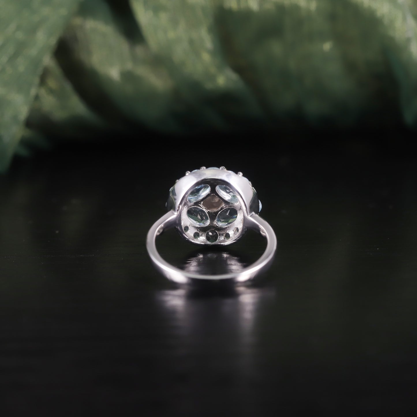 Unique Niche Rings s925Sterling Silver Gemstone Ring Natural Topaz Ring New Style
