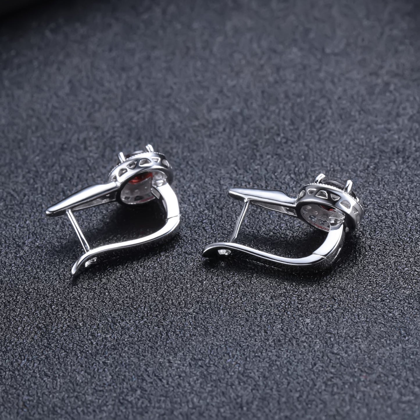 Jewelry Natural Stone Earrings Studs Drop Earrings Vintage Inlaid Garnet s925Silver Crystal Earrings Jewelry