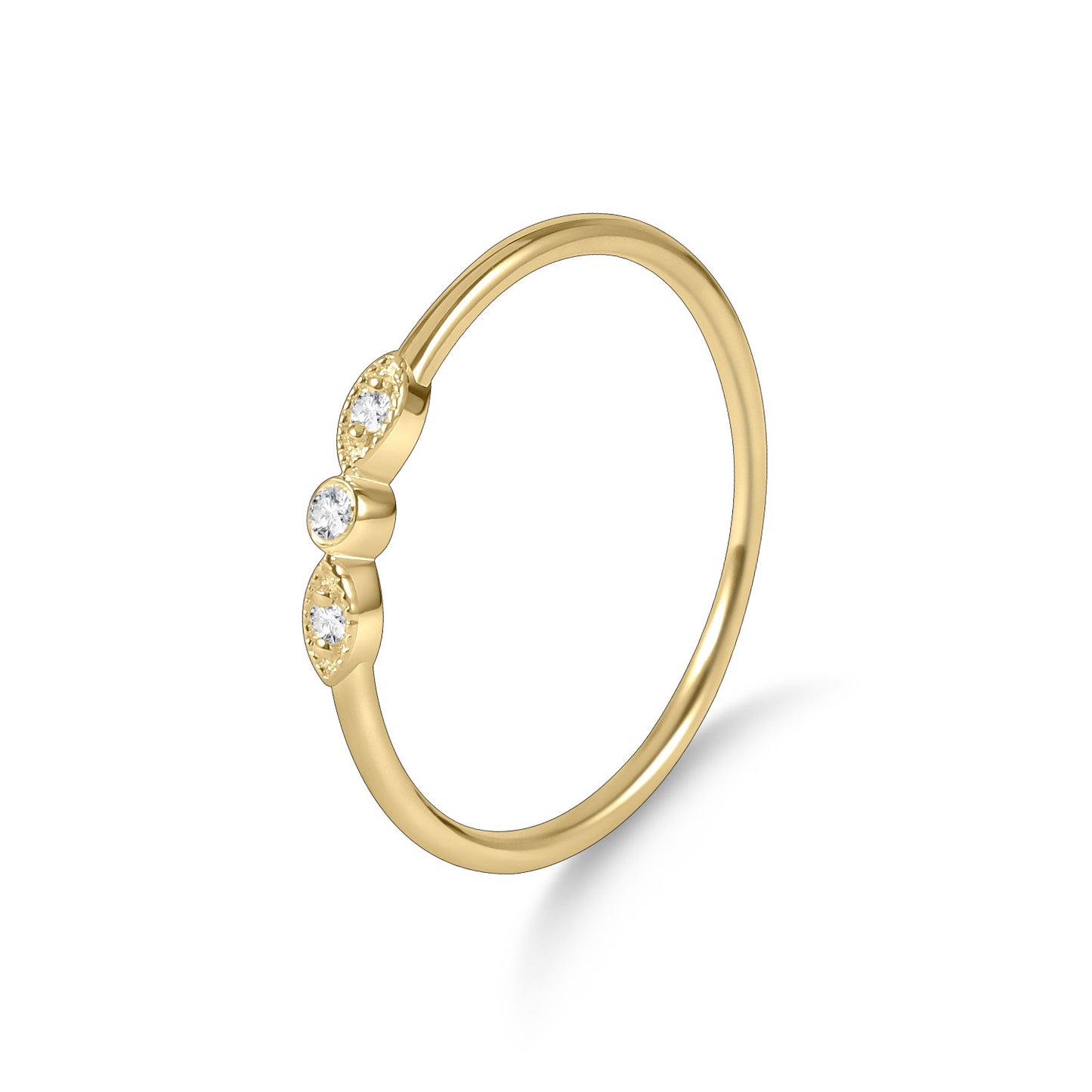 Exquisite Export Rings s925Sterling Silver Moissanite Inlaid Jewelry for Women, Golden Dawn Series Small Ring, Fresh Style
